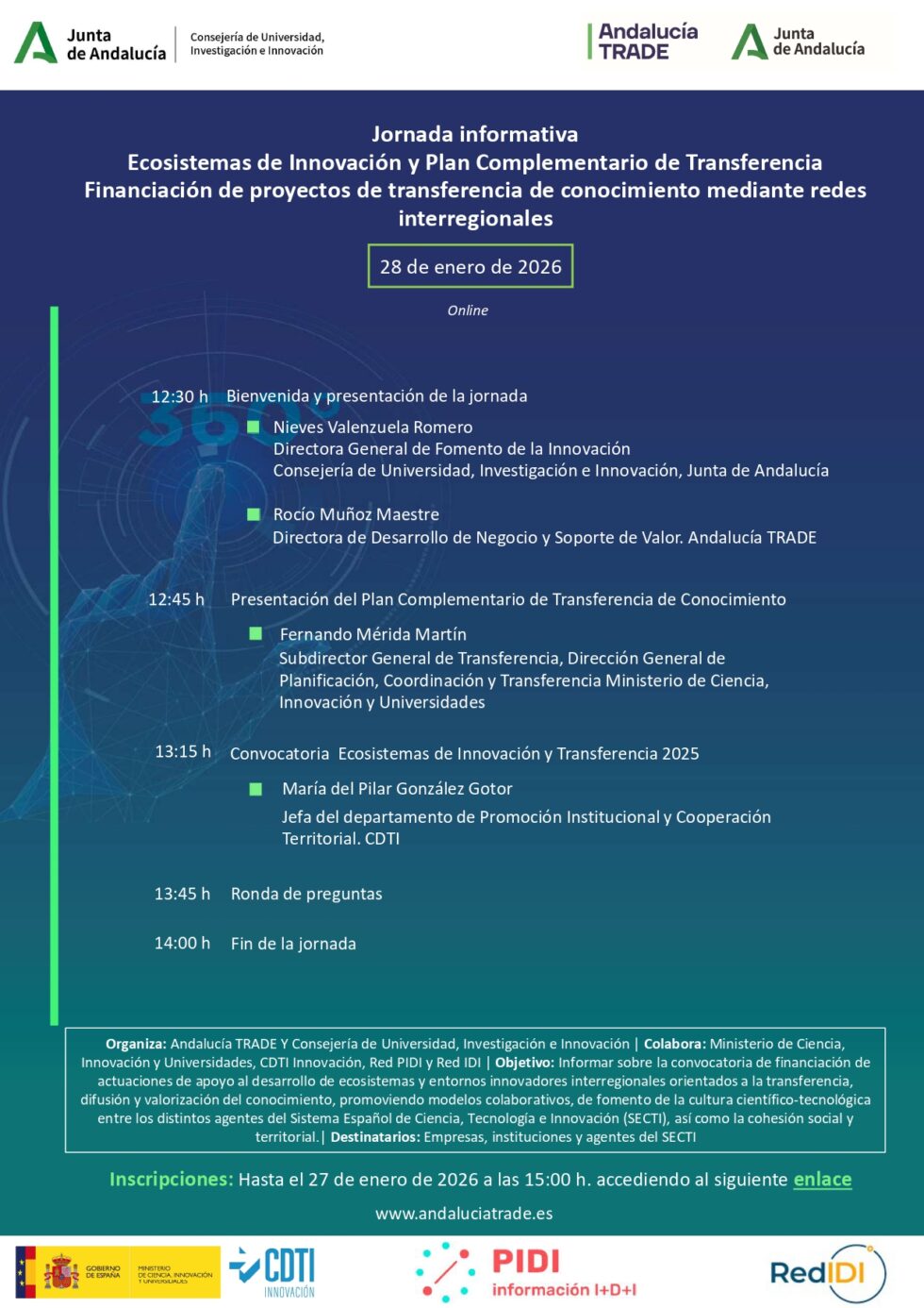 Ecosistemas de Innovación y Plan Complementario de Transferencia ...
